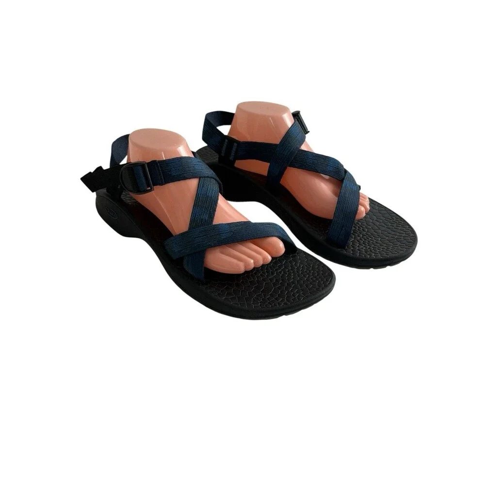 Chaco z/1 Men's Sandals Size 15 Blue Black Rugged Sole Vibram Comfort Water Hike